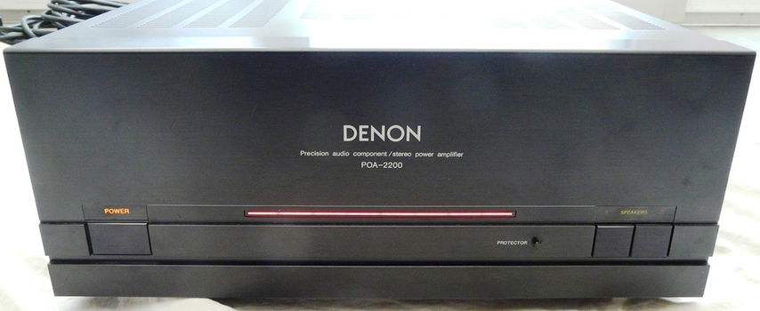 Stereo Power Amplifier, type: POA 2200, Merk: Denon, met Handleiding en Afstandsbediening. - 7