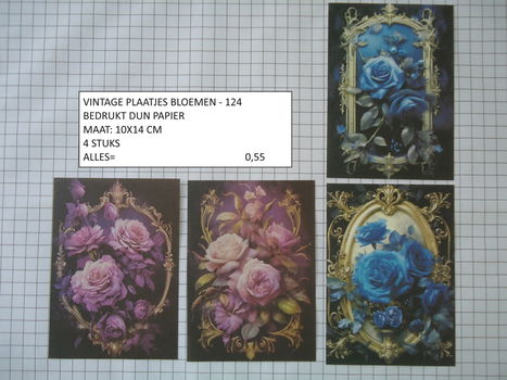 vintage plaatjes serie 1 ( 8 verschillende sets ) - 5