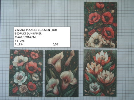 vintage plaatjes serie 2 ( 8 verschillende sets ) - 7