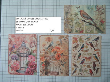 vintage plaatjes serie 3 ( 8 verschillende sets ) - 4