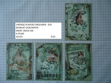 vintage plaatjes serie 4 ( 8 verschillende sets ) - 1