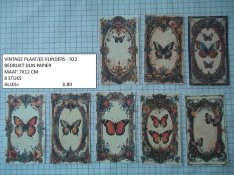 vintage plaatjes serie 4 ( 8 verschillende sets ) - 3