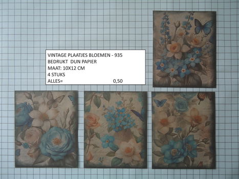 vintage plaatjes serie 4 ( 8 verschillende sets ) - 5