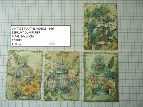 vintage plaatjes serie 5 ( 8 verschillende sets ) - 0