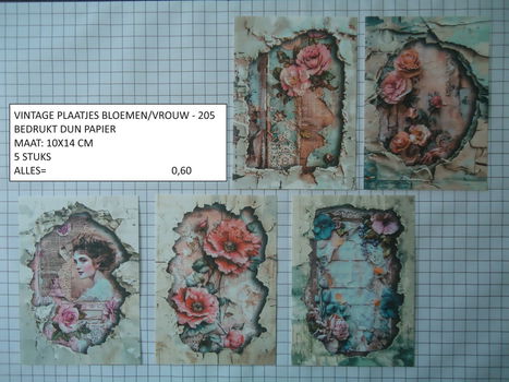 vintage plaatjes serie 5 ( 8 verschillende sets ) - 1