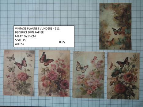 vintage plaatjes serie 5 ( 8 verschillende sets ) - 3