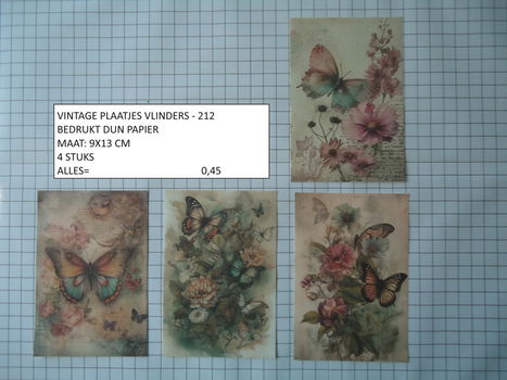 vintage plaatjes serie 5 ( 8 verschillende sets ) - 4