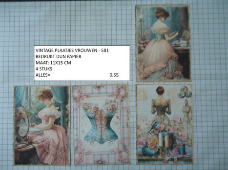 vintage plaatjes serie 5 ( 8 verschillende sets ) - 7