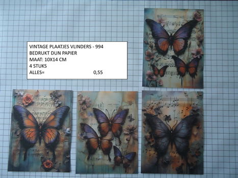 vintage plaatjes serie 7 ( 8 verschillende sets ) - 1