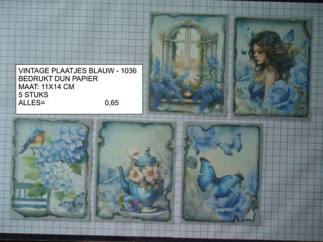 vintage plaatjes serie 7 ( 8 verschillende sets ) - 5