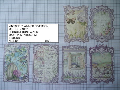 vintage plaatjes serie 8 ( 8 verschillende sets ) - 2