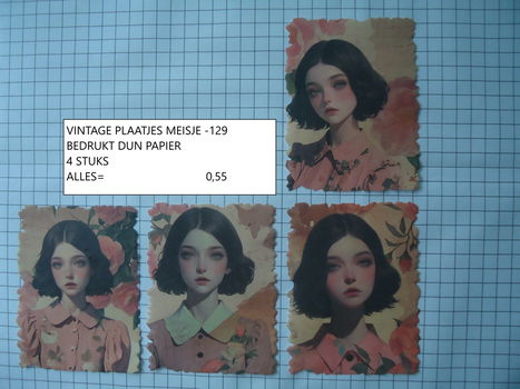 vintage plaatjes serie 8 ( 8 verschillende sets ) - 3