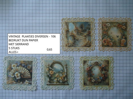 vintage plaatjes serie 8 ( 8 verschillende sets ) - 4