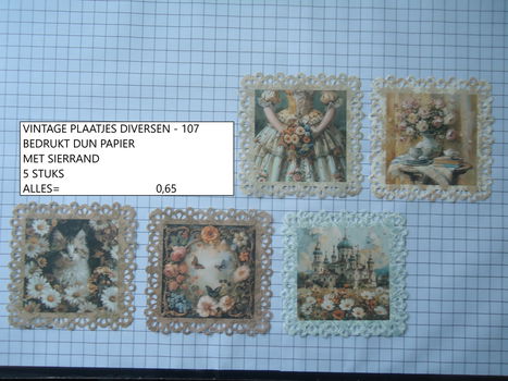 vintage plaatjes serie 8 ( 8 verschillende sets ) - 5