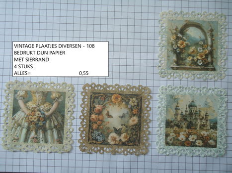 vintage plaatjes serie 8 ( 8 verschillende sets ) - 6