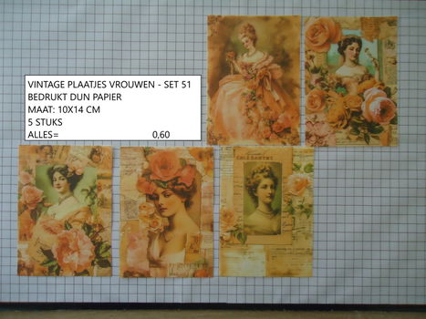 vintage plaatjes serie 9 ( 8 verschillende sets ) - 2