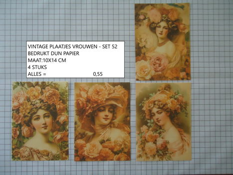 vintage plaatjes serie 9 ( 8 verschillende sets ) - 3