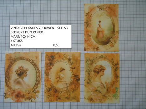 vintage plaatjes serie 9 ( 8 verschillende sets ) - 4