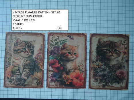 vintage plaatjes serie 9 ( 8 verschillende sets ) - 5