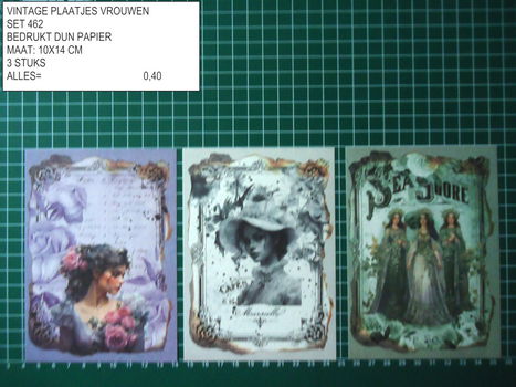 vintage plaatjes serie 10 ( 8 verschillende sets ) - 2