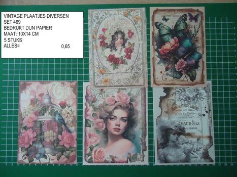 vintage plaatjes serie 10 ( 8 verschillende sets ) - 4