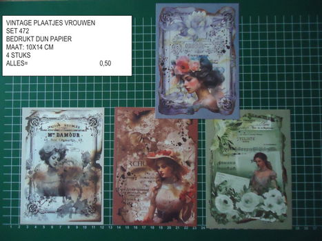 vintage plaatjes serie 10 ( 8 verschillende sets ) - 5