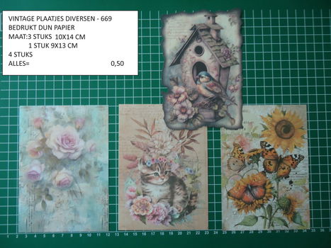 vintage plaatjes serie 11 ( 8 verschillende sets ) - 0