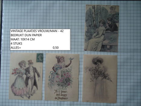 vintage plaatjes serie 12 ( 8 verschillende sets - 3