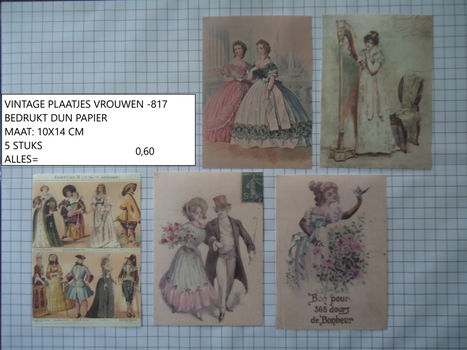 vintage plaatjes serie 12 ( 8 verschillende sets - 4