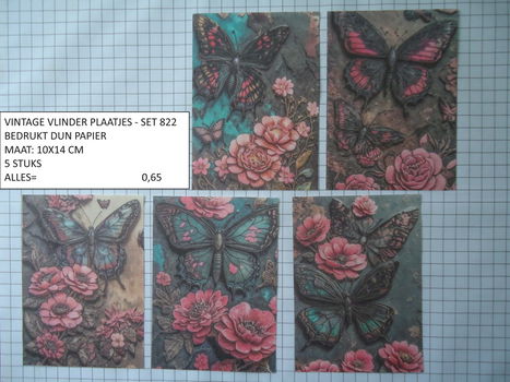 vintage plaatjes serie 12 ( 8 verschillende sets - 6