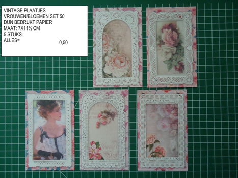 vintage plaatjes serie 13 ( 8 verschillende sets ) - 0