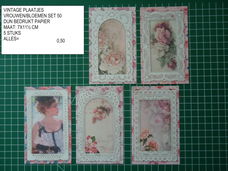 vintage plaatjes serie 13 ( 8 verschillende sets )