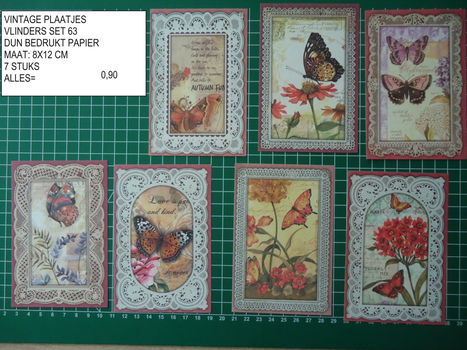 vintage plaatjes serie 13 ( 8 verschillende sets ) - 1