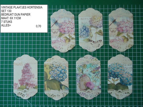 vintage plaatjes serie 13 ( 8 verschillende sets ) - 3