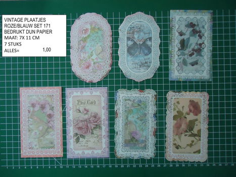 vintage plaatjes serie 13 ( 8 verschillende sets ) - 5