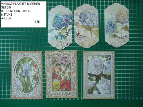 vintage plaatjes serie 13 ( 8 verschillende sets ) - 7