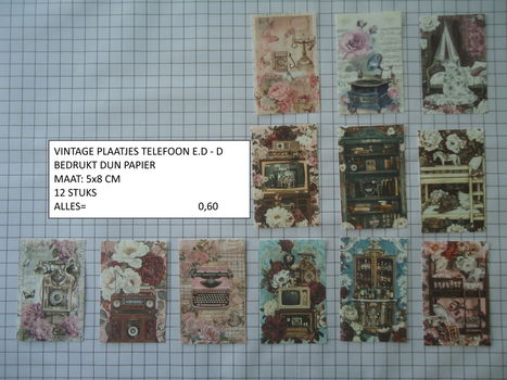 vintage plaatjes serie 14 ( 8 verschillende sets ) - 1