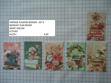 vintage plaatjes serie 14 ( 8 verschillende sets ) - 2