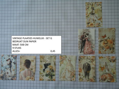 vintage plaatjes serie 14 ( 8 verschillende sets ) - 3