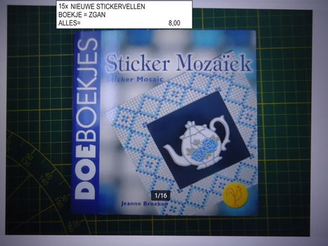 mozaiek pakket inclusief 15 nieuwe stickervellen - alles voor 1,00 !! - 0