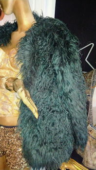 Groene fake fur fluffy jas - 4