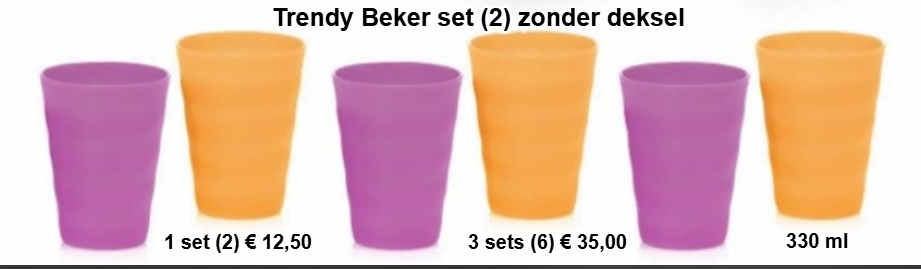 TUPPERWARE BEKERS 330 ml (2) - 0