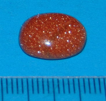 Bruine Goudsteen cabochon CZ - 13x10mm - 0