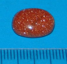 Bruine Goudsteen cabochon CZ - 13x10mm