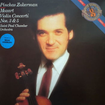 LP - Mozart - Violin Concerti Nos. 3 & 5 - Pinchas Zukerman, viool - 0