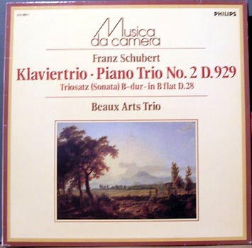 LP - Schubert - Klaviertrio No. 2 D. 929 - Beaux Arts Trio - 0