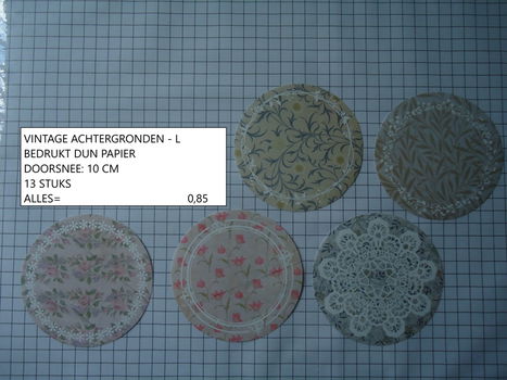 vintage achtergronden - laatste set 13 stuks - eenmalig - 0