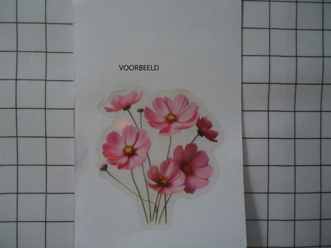 bloemen stickers set A - laatste set - eenmalig - 1