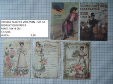 vintage plaatjes vrouwen 34 - laatste set - eenmalig