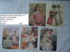 vintage plaatjes vrouwen 41 -laatste set - eenmalig